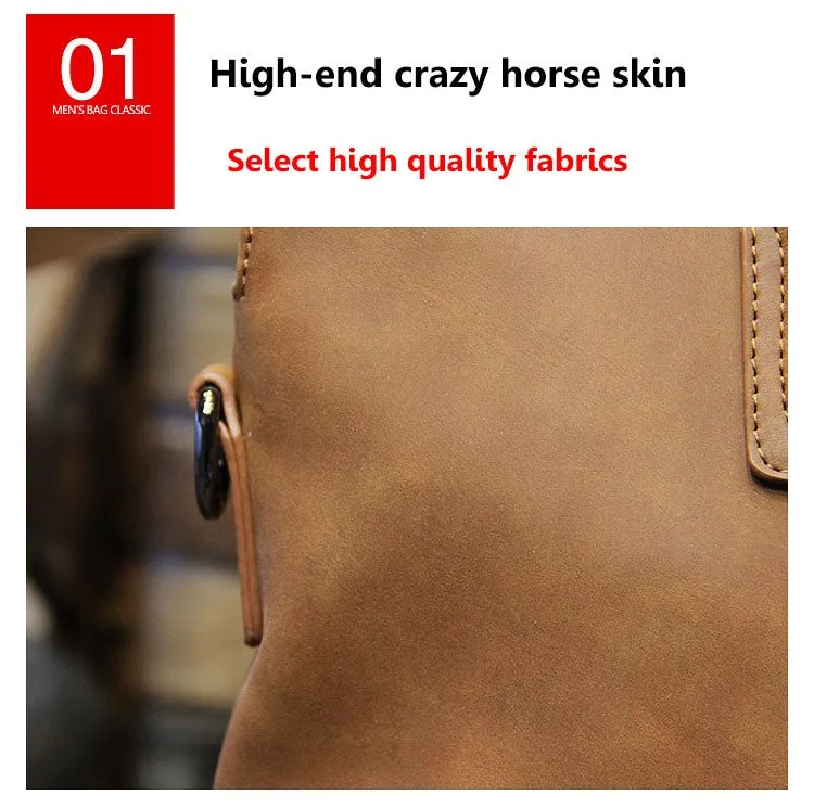Crazy horse Leather Laptop Bag For Men
