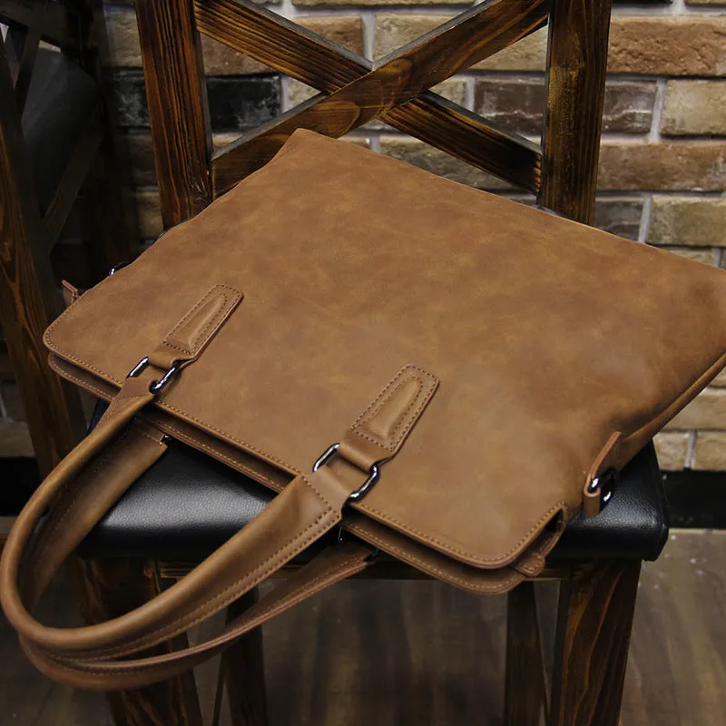 Crazy horse Leather Laptop Bag For Men