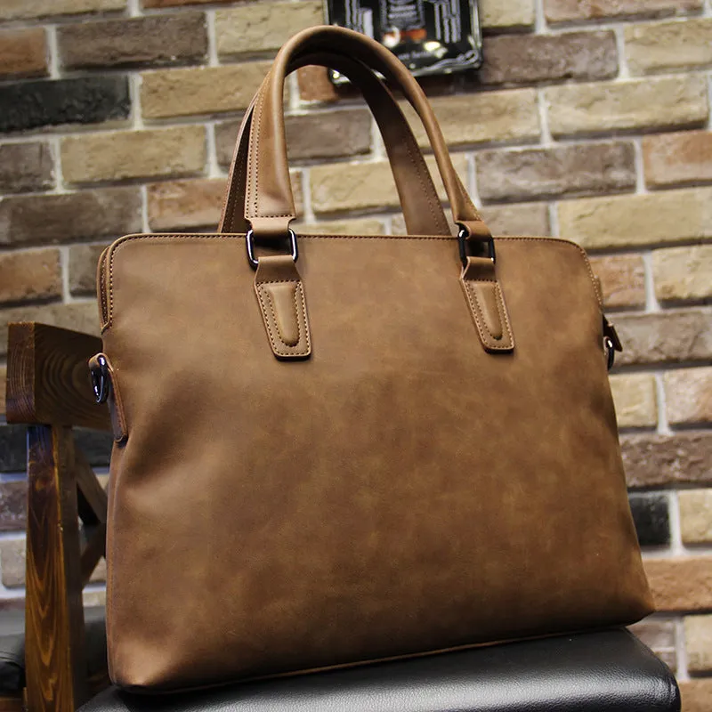 Crazy horse Leather Laptop Bag For Men