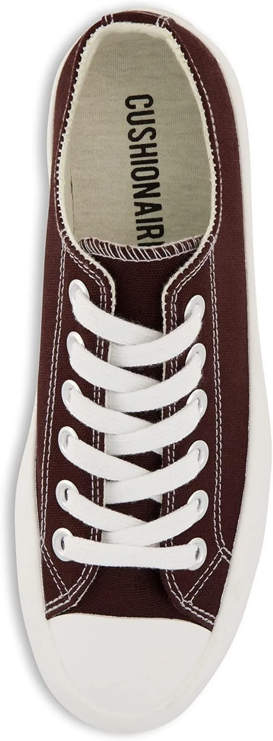 CUSHIONAIRE Women's Vasco Low top Canvas Sneaker  Memory Foam