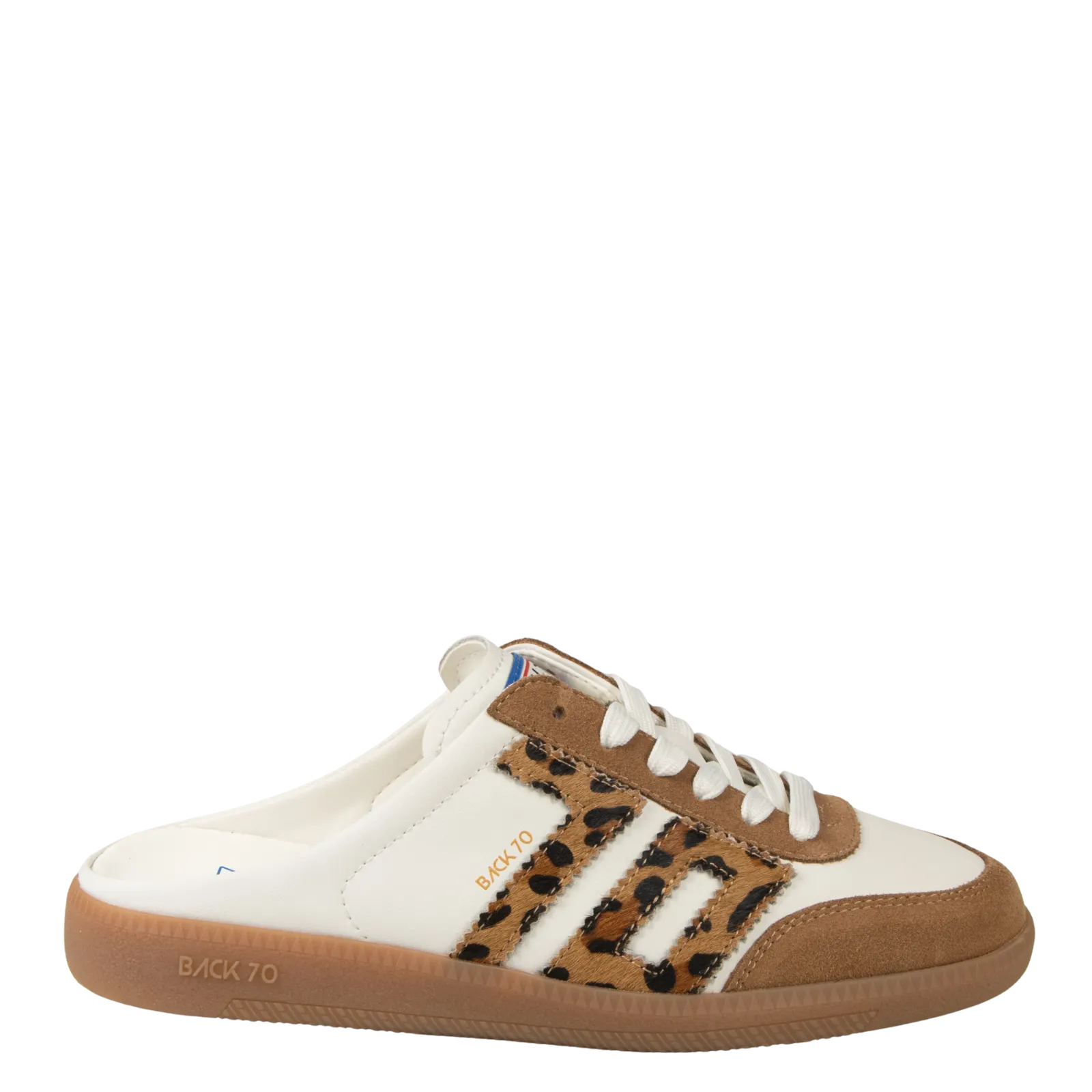 EASTER in WHITE LEOPARD Backless Sneakers