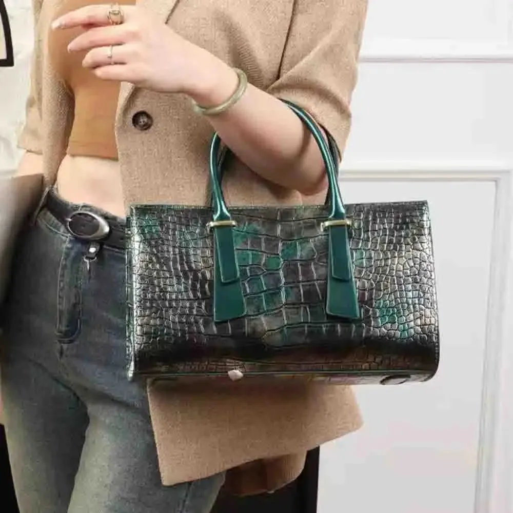 Elegant Woman Bag Charming Alligator Print Bag Luxury PU Leather Elegant Handbag