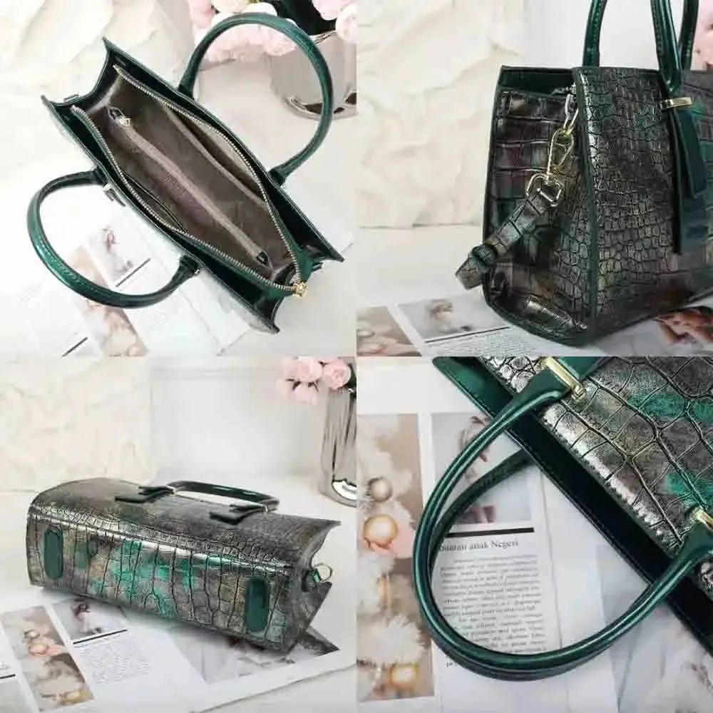 Elegant Woman Bag Charming Alligator Print Bag Luxury PU Leather Elegant Handbag