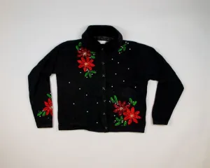 Even More Poinsettias-Medium Christmas Sweater