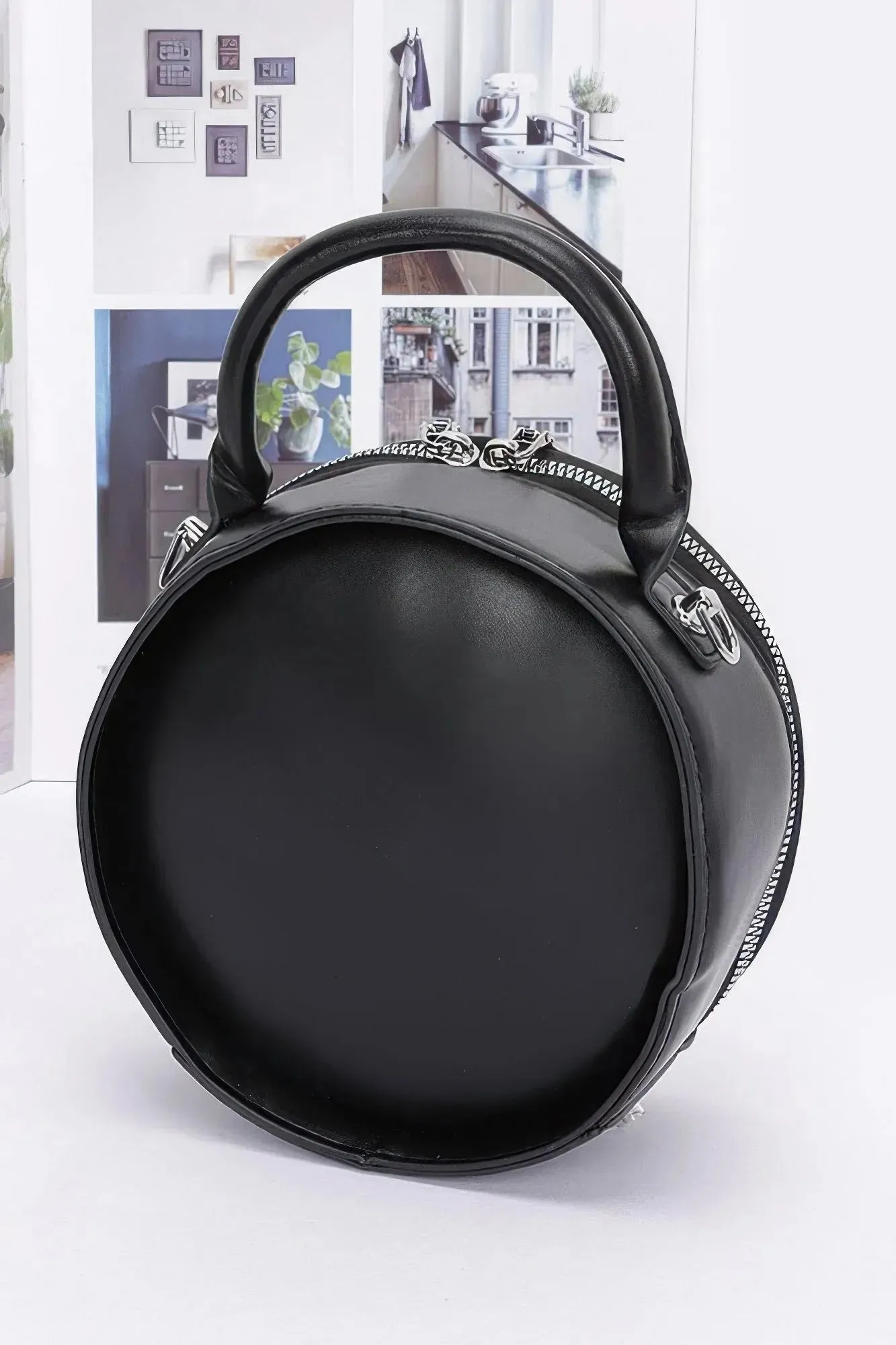 Faux Leather Clock Novelty Bag