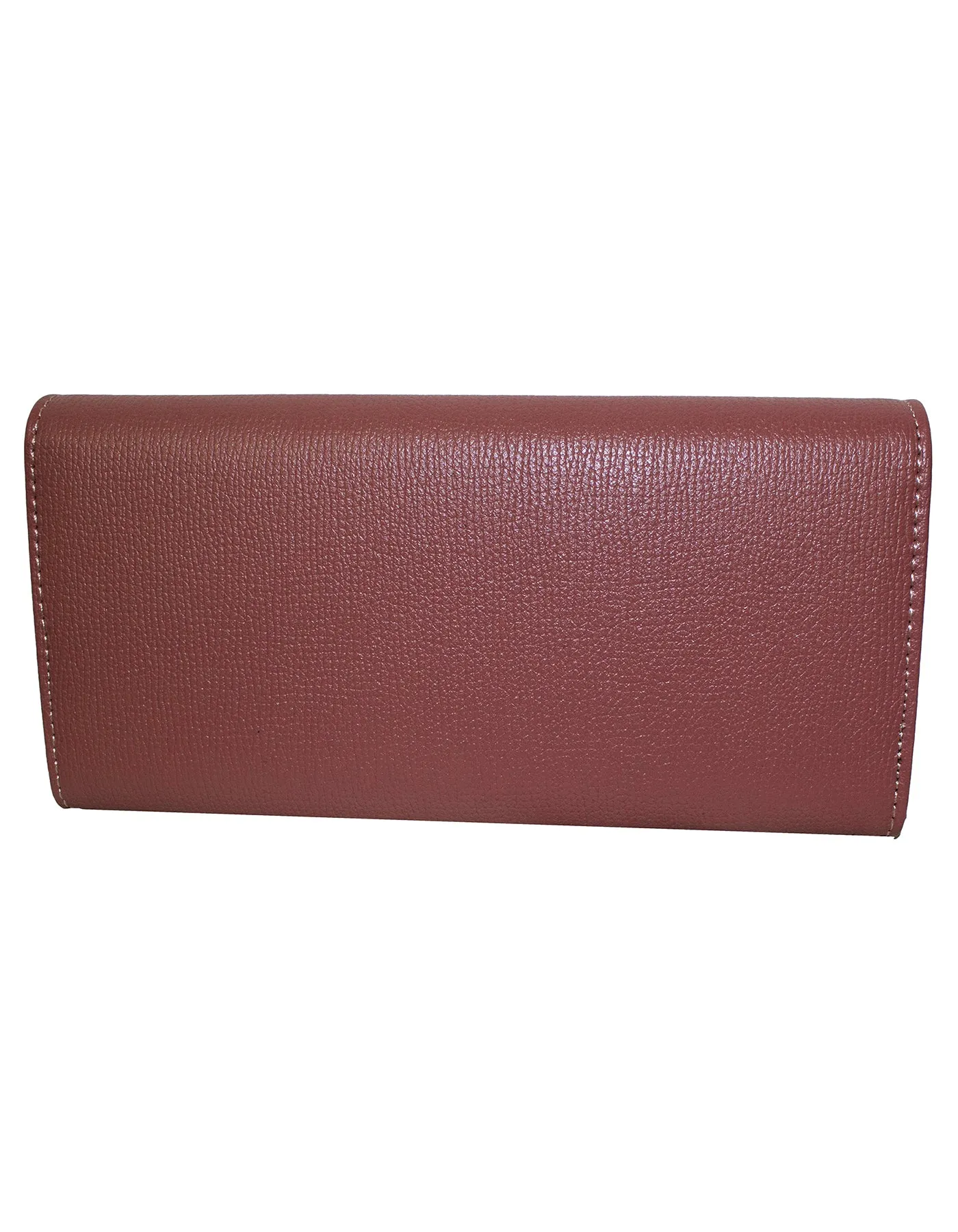 Fino 51333 Tri-Fold Faux Leather Cell Phone Compartment Purse with Box