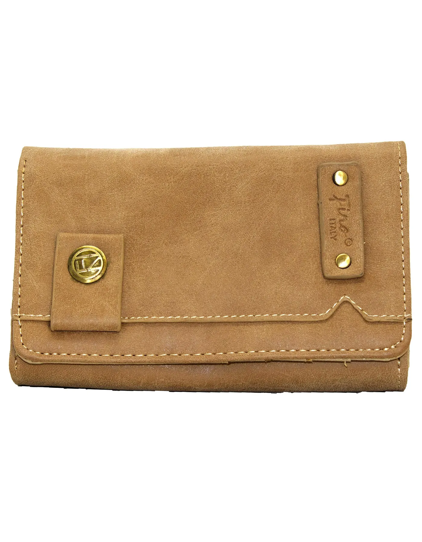 Fino 811-093 Faux Leather Metal Design Card Holder Organiser Purse