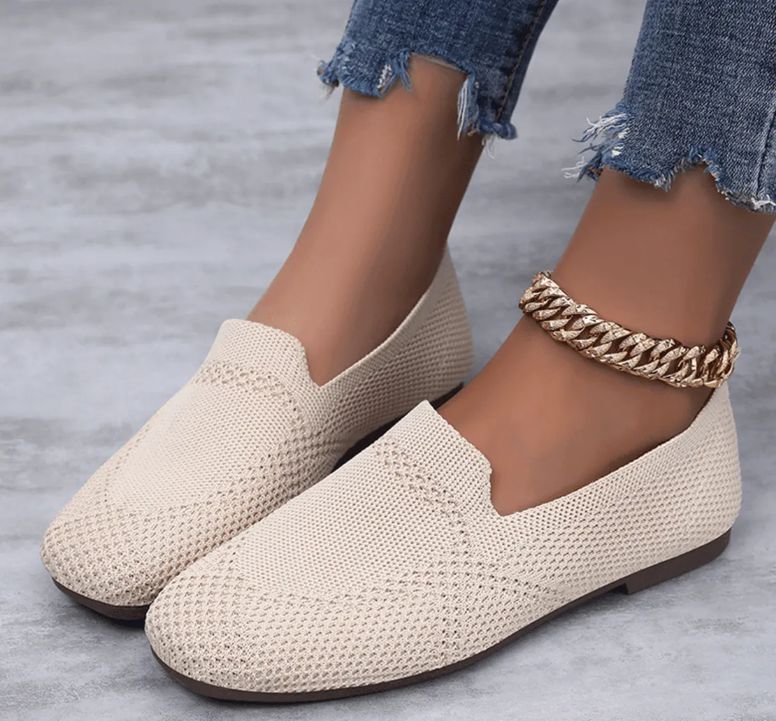 Flyknit Casual Flat Shoes for Women – Comfortable, Stylish Everyday Footwear