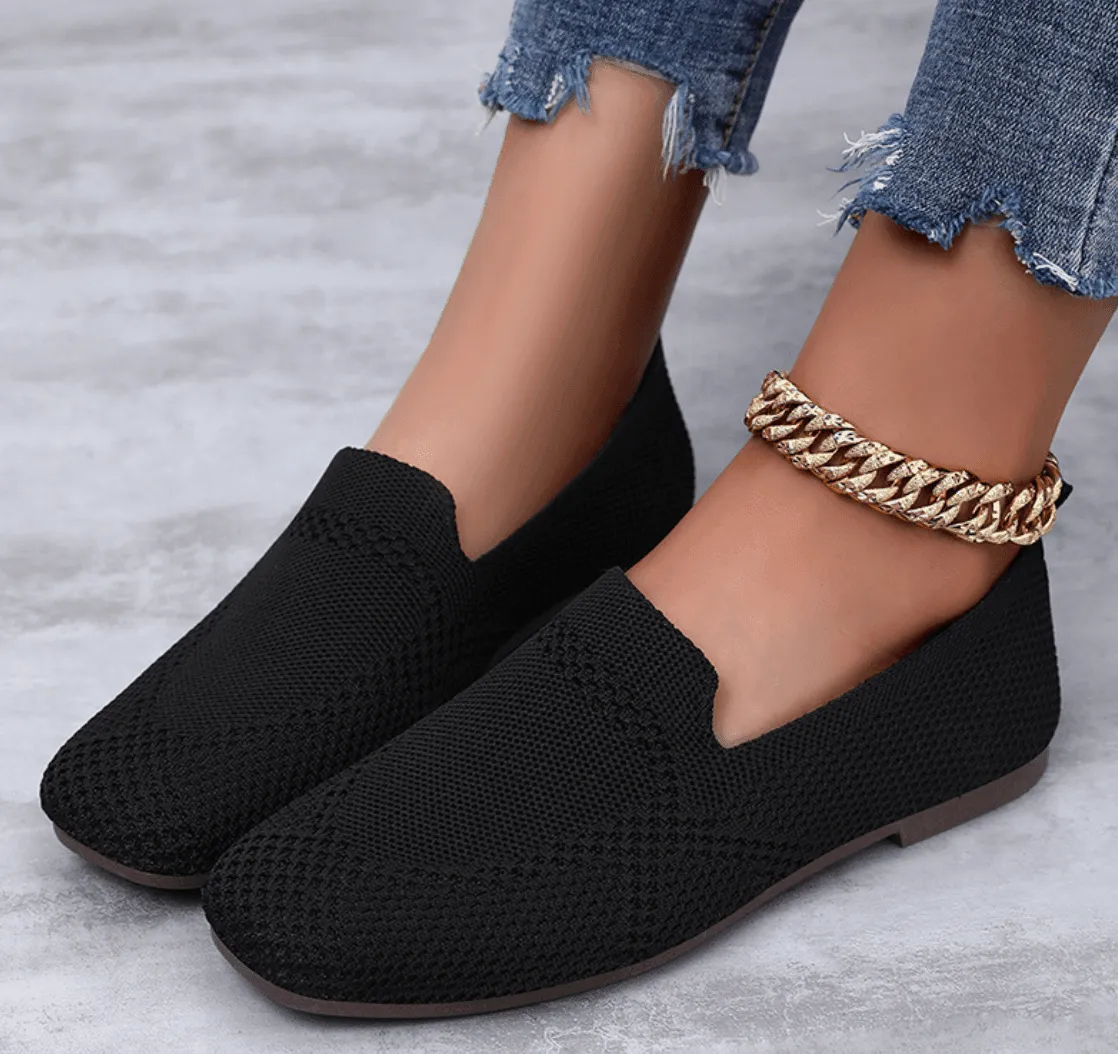 Flyknit Casual Flat Shoes for Women – Comfortable, Stylish Everyday Footwear