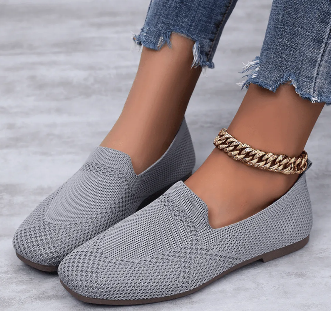 Flyknit Casual Flat Shoes for Women – Comfortable, Stylish Everyday Footwear