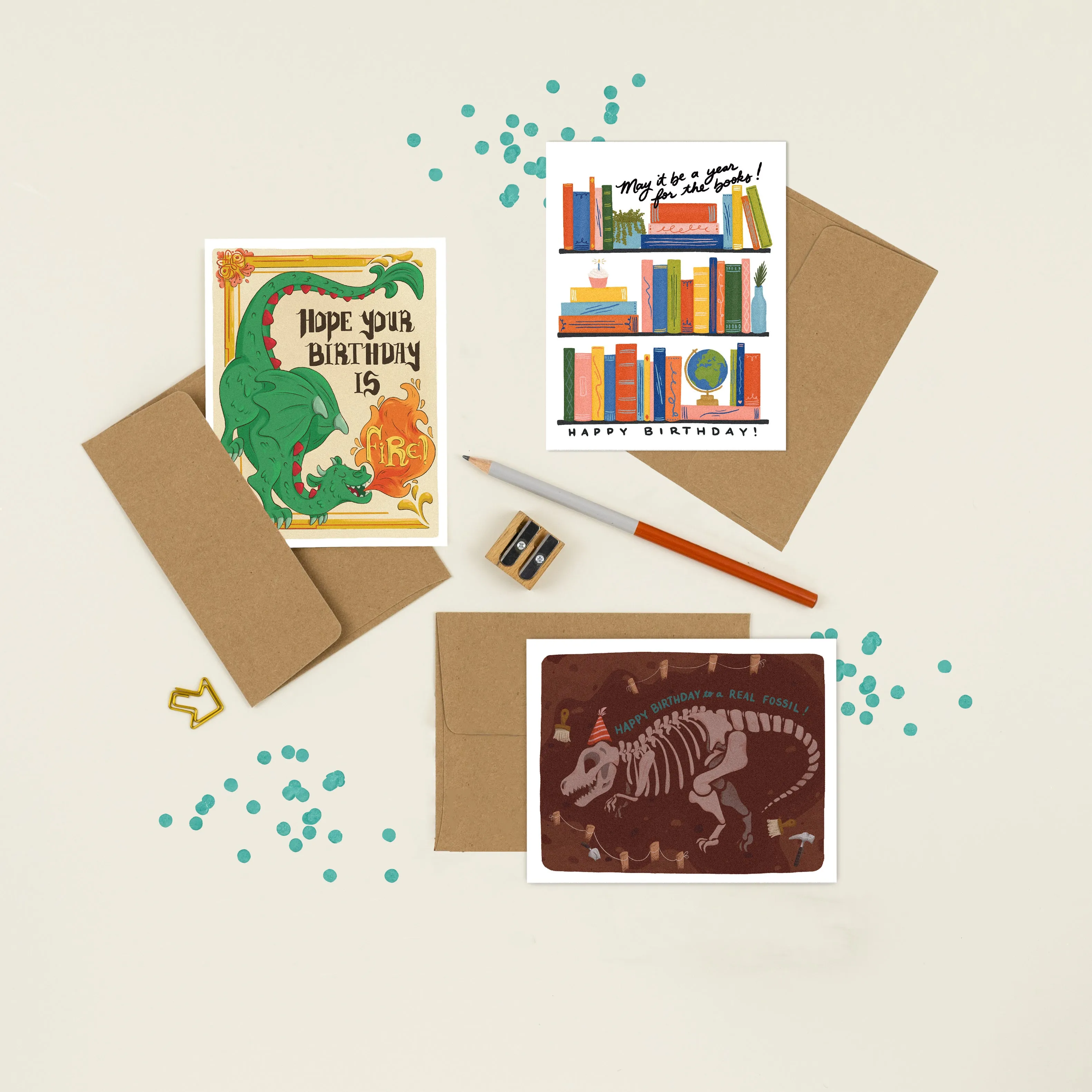 For The Books | A Year for the Books Birthday Card