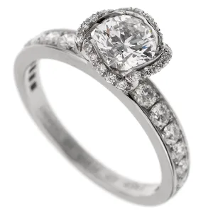 Fred of Paris Platinum Diamond Engagement Ring 1.22 Carat Sz 6