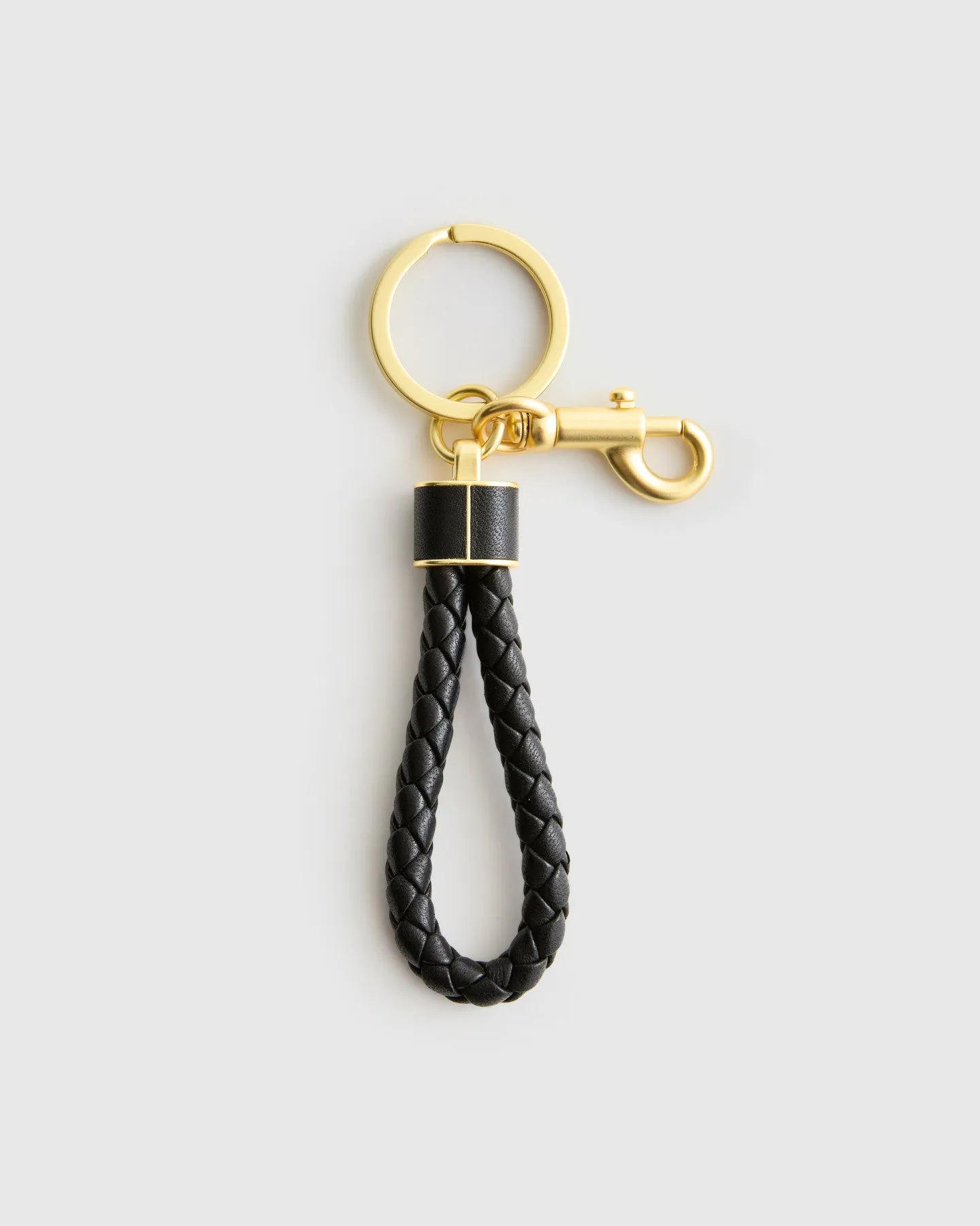 Italian Leather Braided Key Ring (2-Pack)
