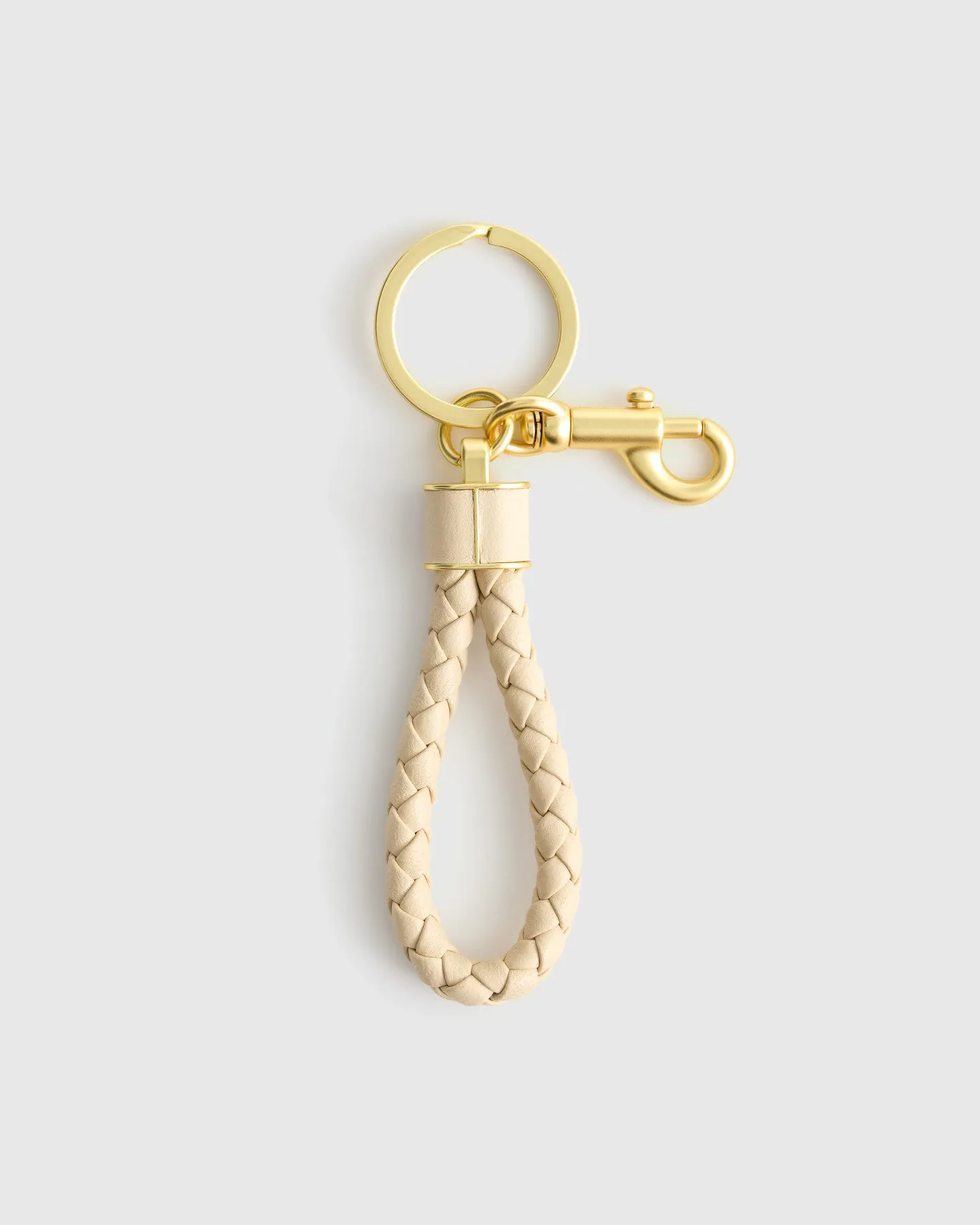 Italian Leather Braided Key Ring (2-Pack)