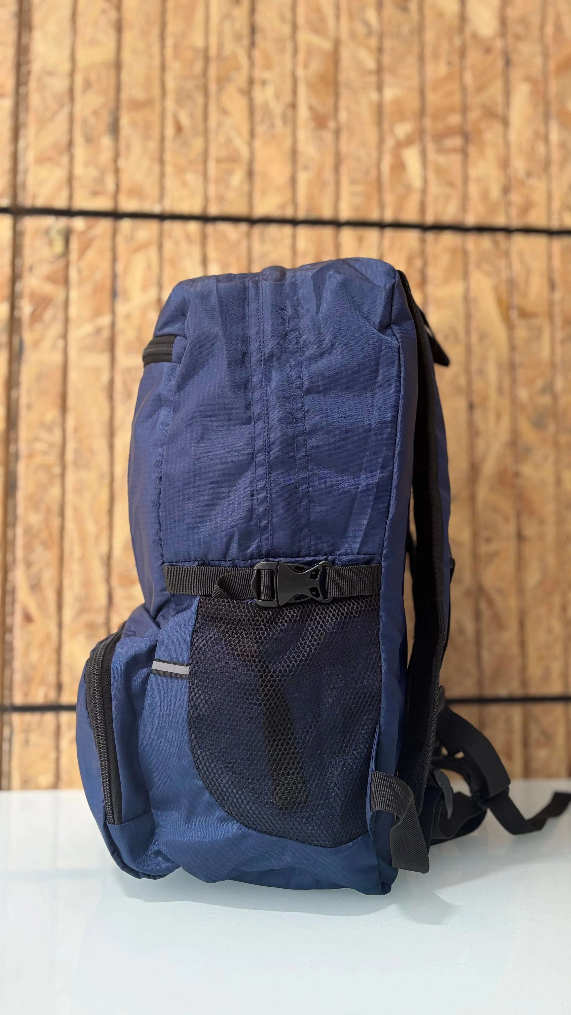 JAG Explore X 25L Self Foldable Daypack | Backpack and Day Bag for Hiking and Day Trips | Navy Blue