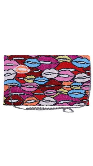 Kiss Kiss Half Over Clutch