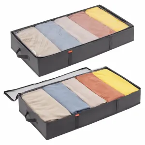 Lifewit Under Bed Storage Totes Bags, Low Profile Organizers, 2 Packs