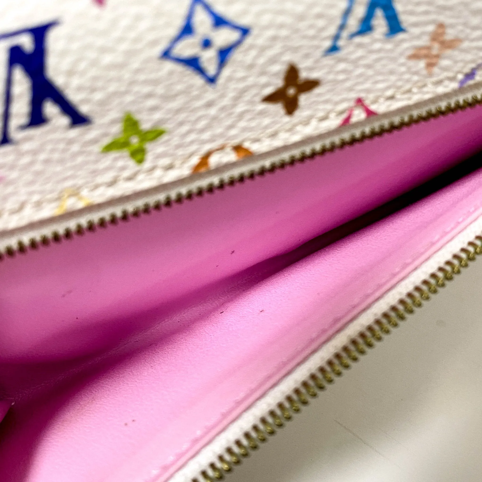 Louis Vuitton x Takashi Murakami Monogram Multicolour Portefeuille Eugenie Wallet Litche