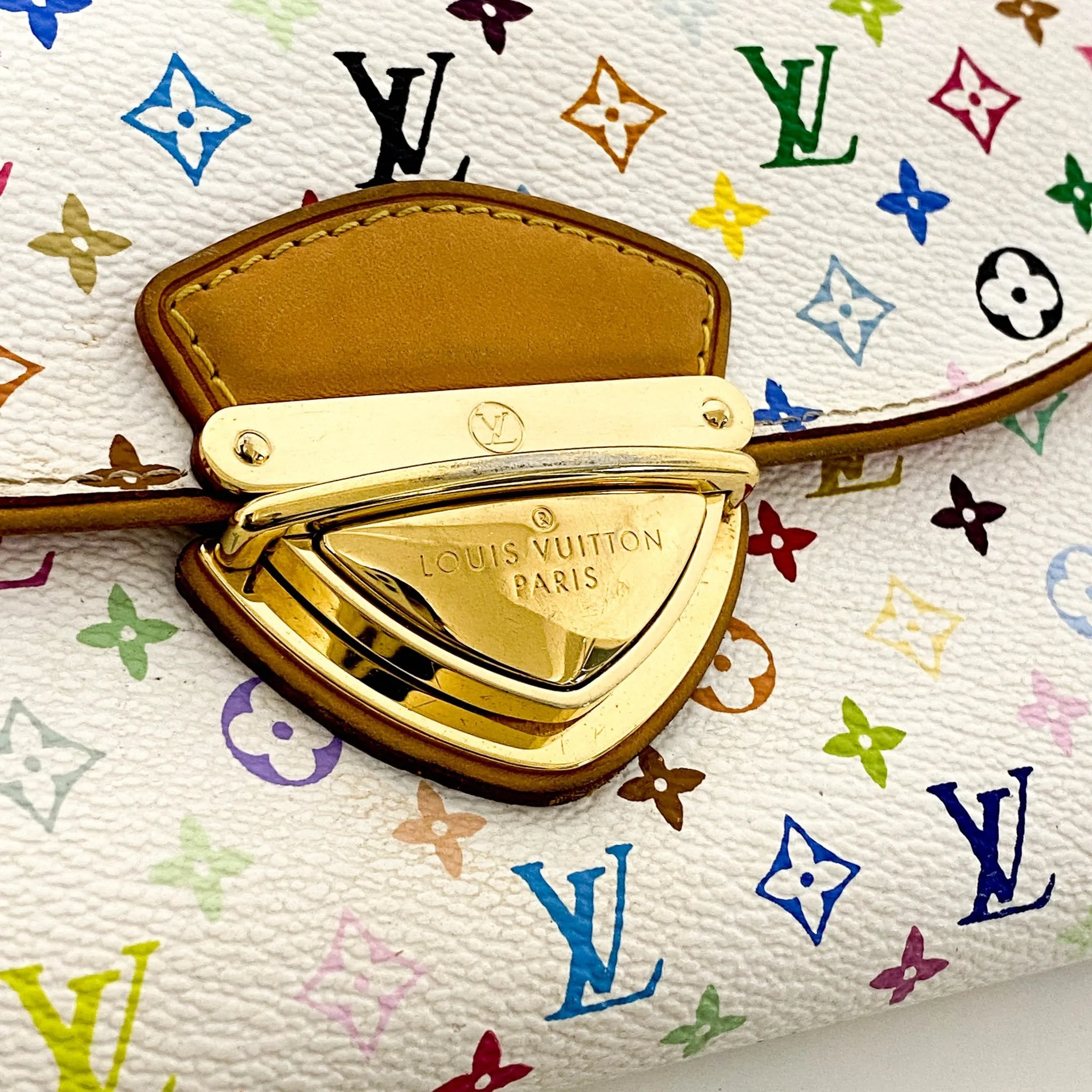 Louis Vuitton x Takashi Murakami Monogram Multicolour Portefeuille Eugenie Wallet Litche