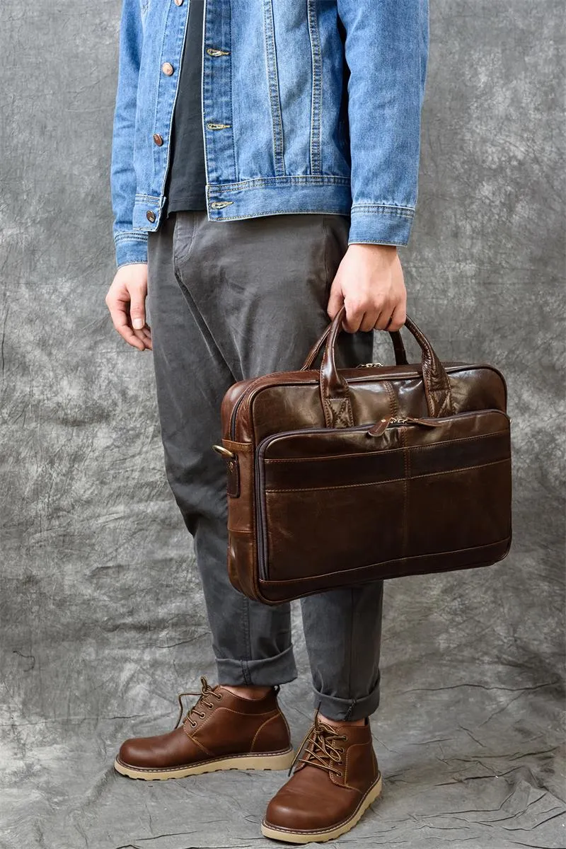 Matthew Leather Laptop Bag For Men