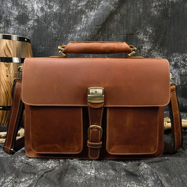 Matthew Leather Laptop Bag For Men