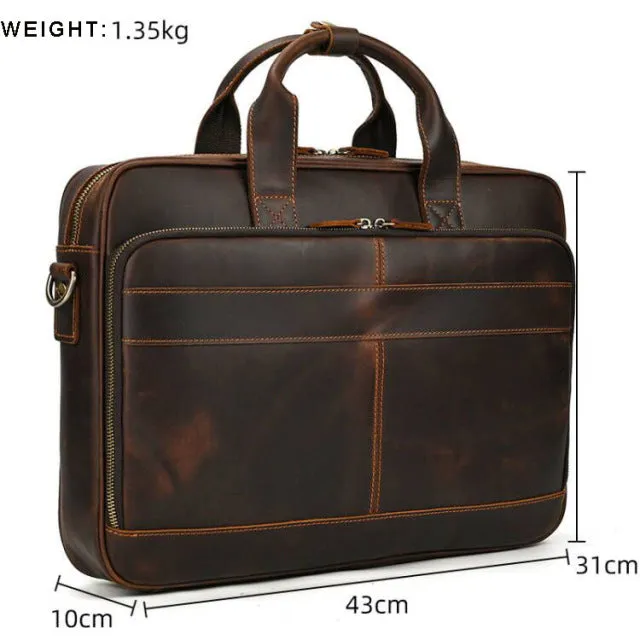 Matthew Leather Laptop Bag For Men