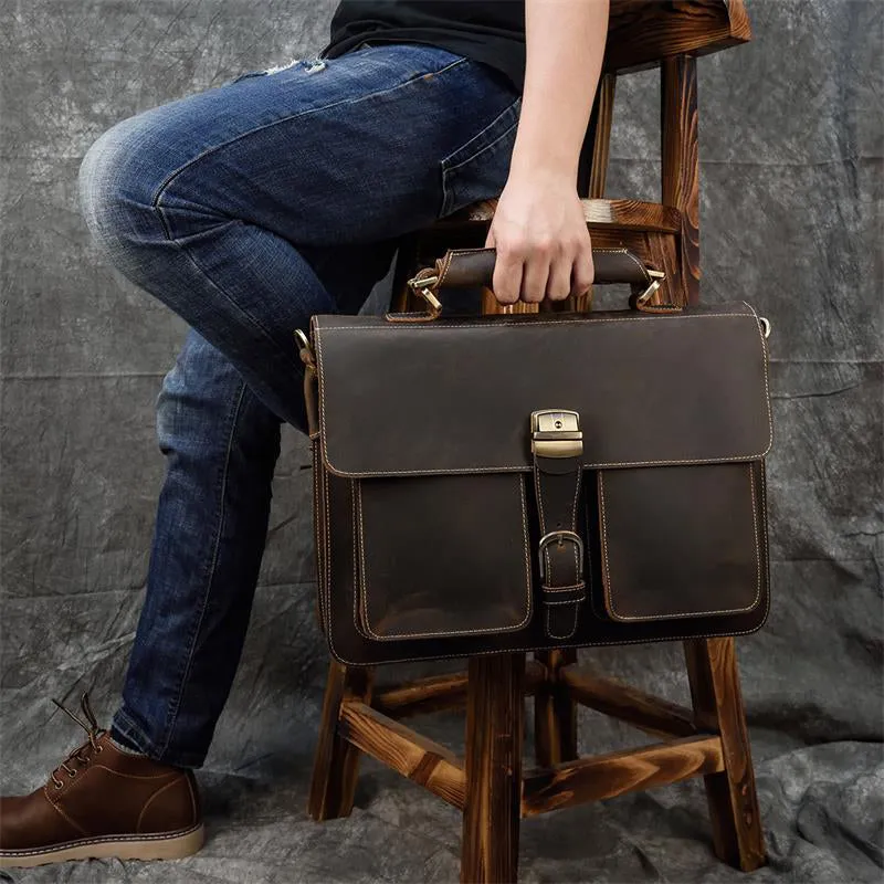 Matthew Leather Laptop Bag For Men