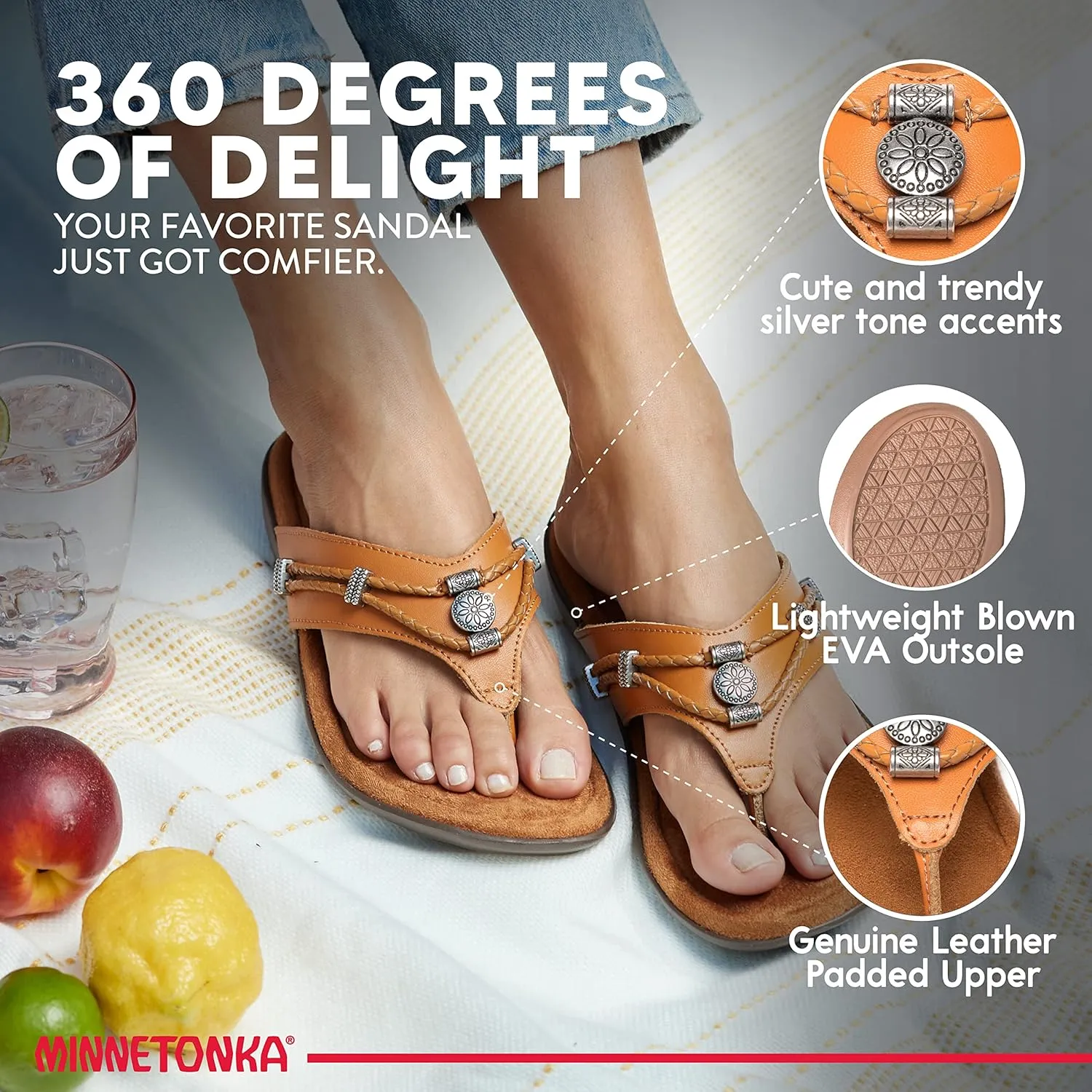 Minnetonka Women's Silverthorne 360 Sandal