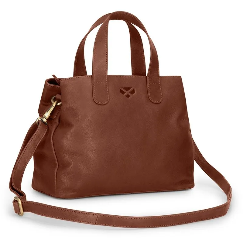 Monarch Leather Handbag In Whiskey