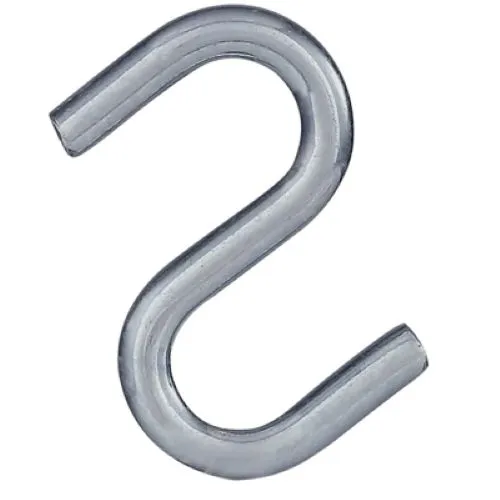 National N100-209 30-Pack of 1-1/2" Zinc Plated Steel Open S Hooks - Quantity of 5