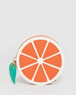 Orange Orange Round Coin Purse