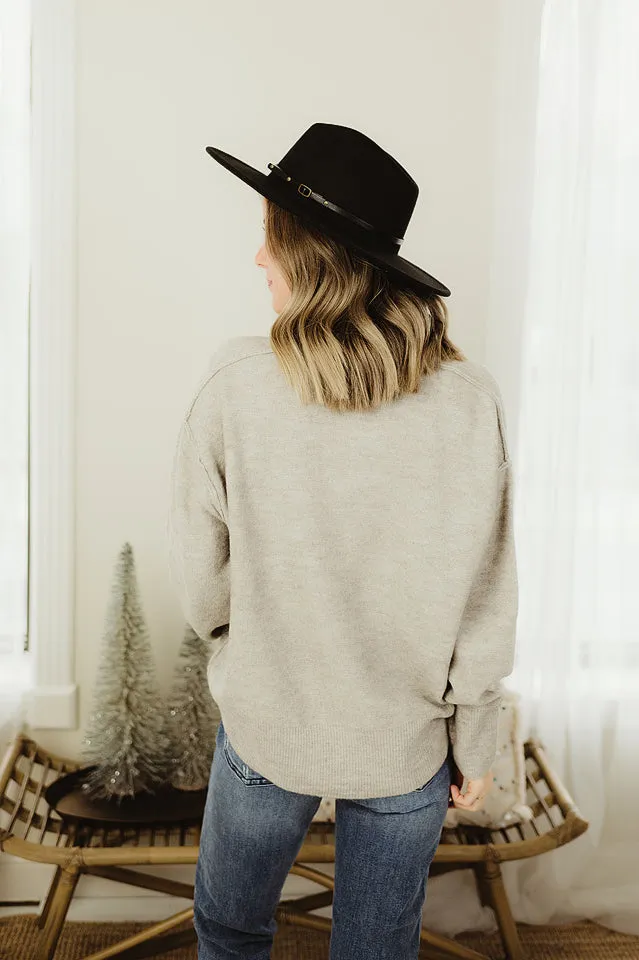 Oversized Melange Cardigan