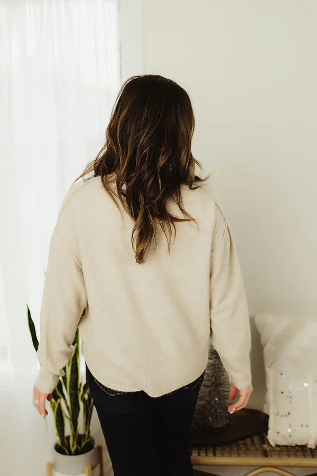 Oversized Melange Cardigan