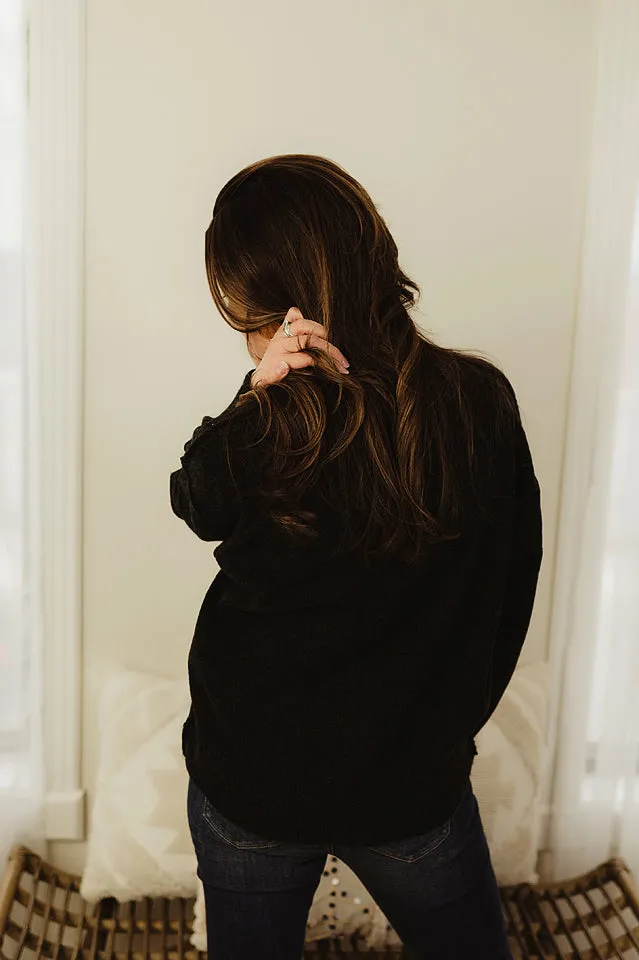 Oversized Melange Cardigan