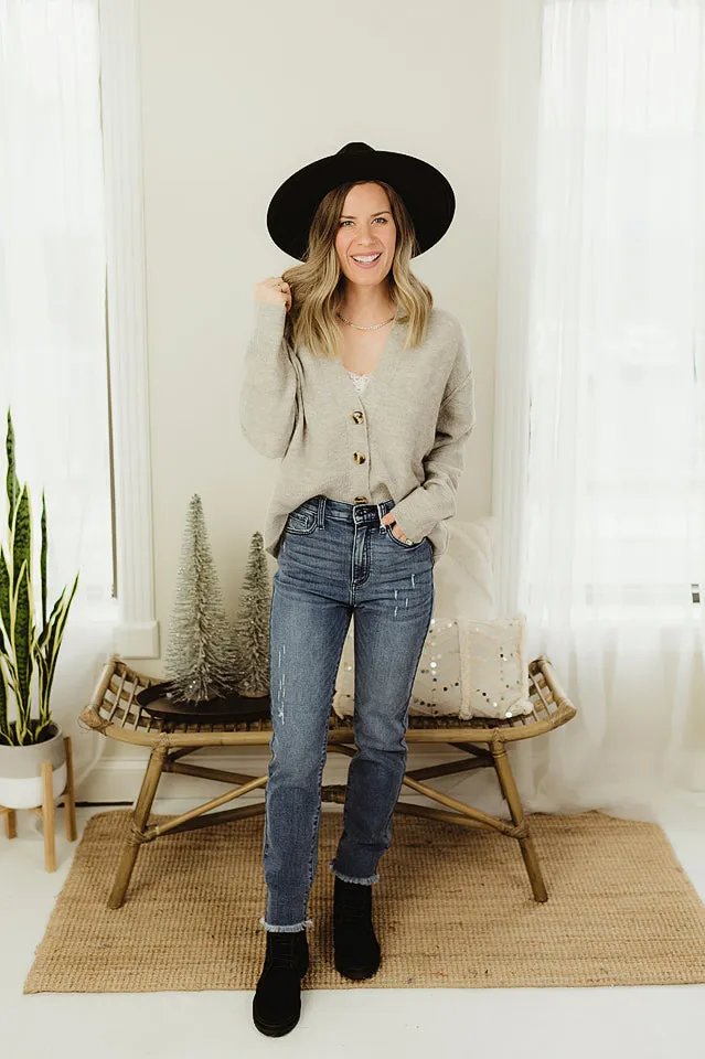 Oversized Melange Cardigan