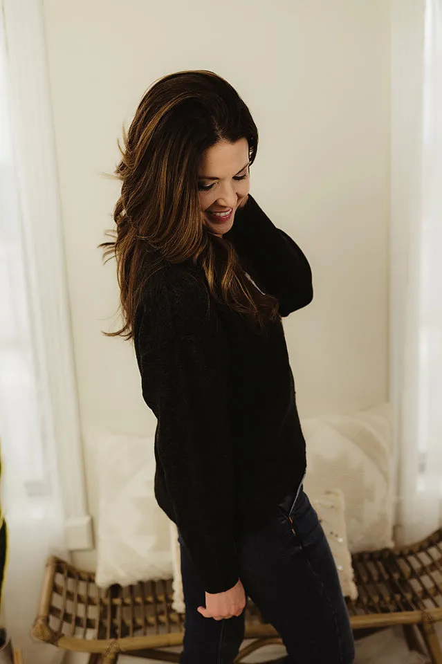 Oversized Melange Cardigan