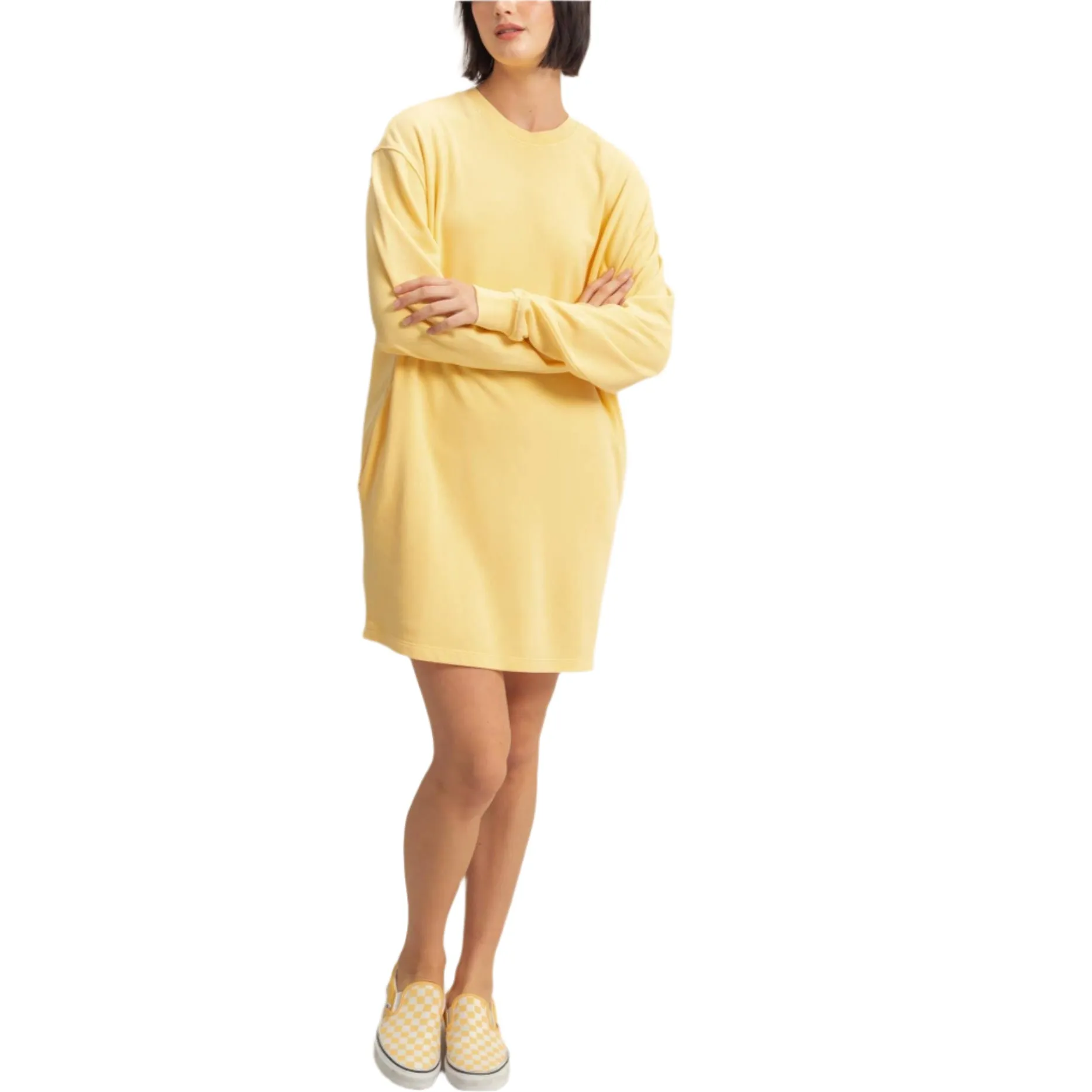 Oversized Mini Dress In Sunflower