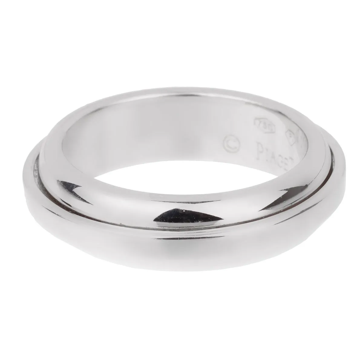 Piaget Possession 18k White Gold Band Ring Sz 6