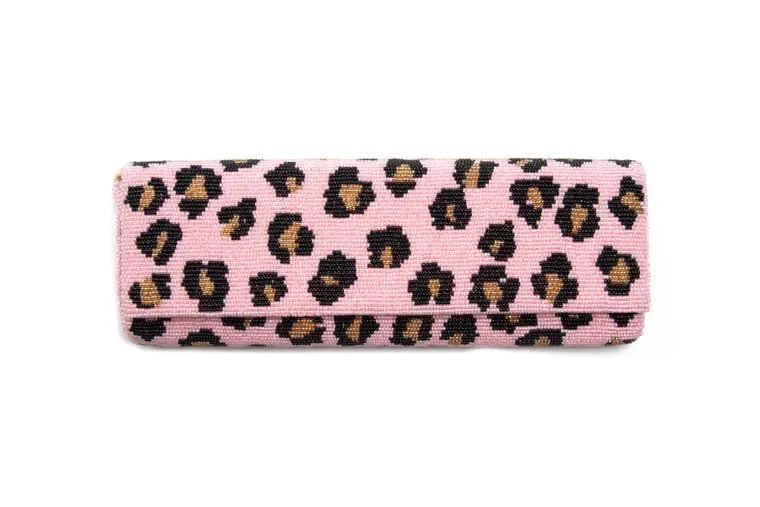 PINK LEOPARD CLUTCH TIANA
