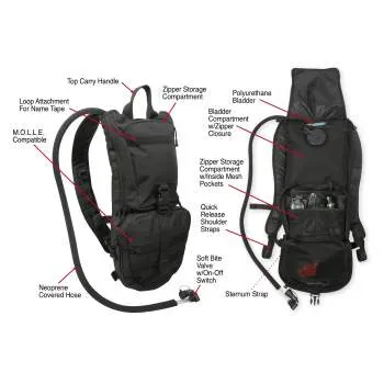 Rapid Trek Hydration Pack - Black