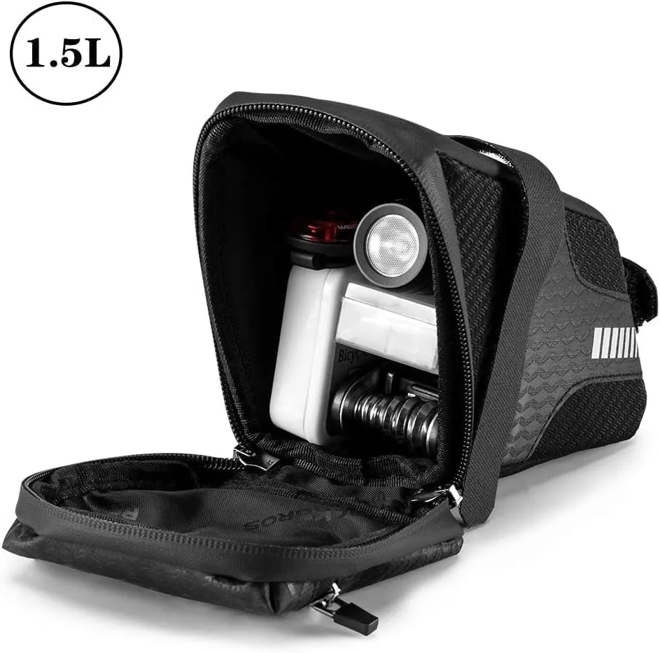 ROCKBROS Bike Saddle Bag  Under Seat 1.5L Cycling Accessories Storage Pouch