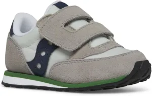 Saucony Jazz Hook & Loop Sneaker (Toddler/Little Kid), Grey/Navy/Green, 7.5 US Unisex