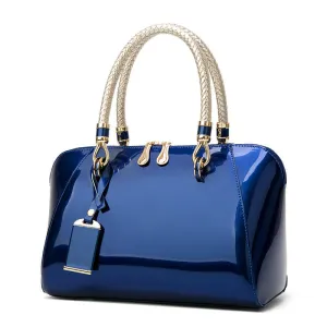 Shiny Patent Leather Shoulder Bag - GlamzLife