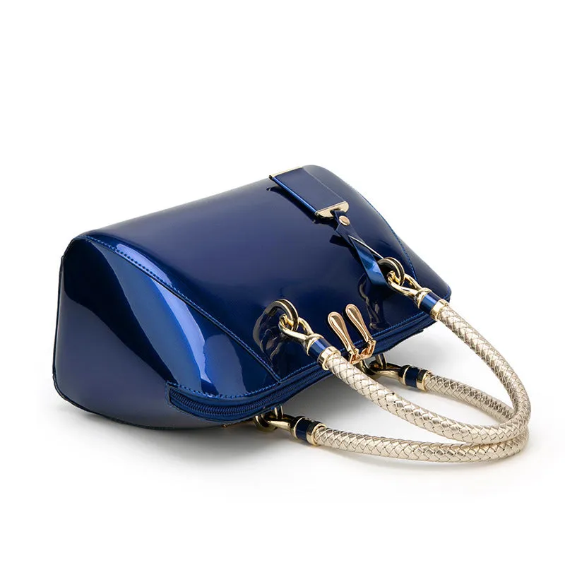 Shiny Patent Leather Shoulder Bag - GlamzLife
