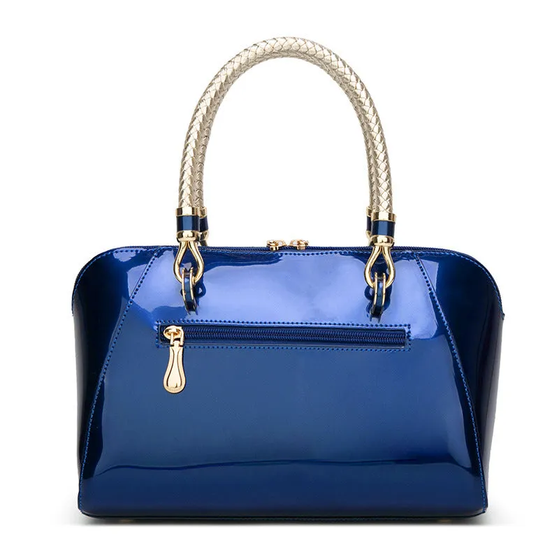Shiny Patent Leather Shoulder Bag - GlamzLife