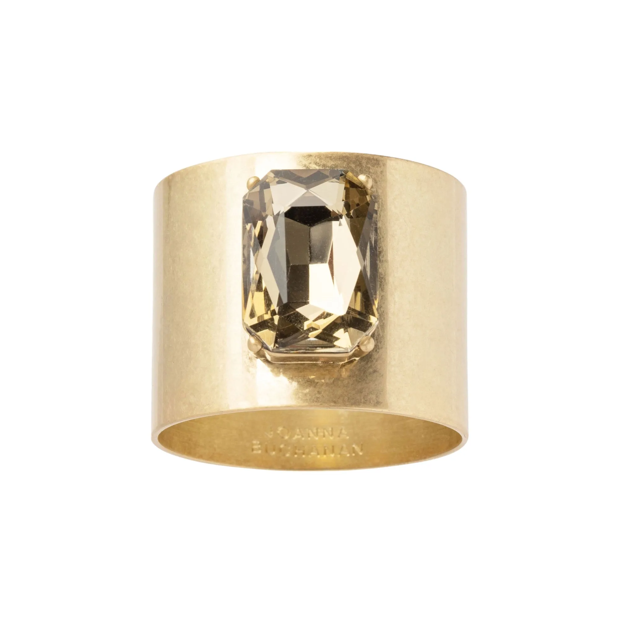 Single Gem Napkin Rings, Topaz, Set of Two