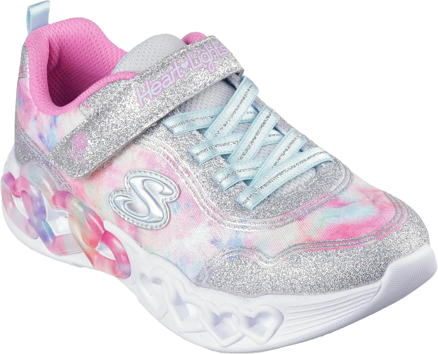 Skechers Unisex-Child Infinite Heart Lights-Color Sneaker