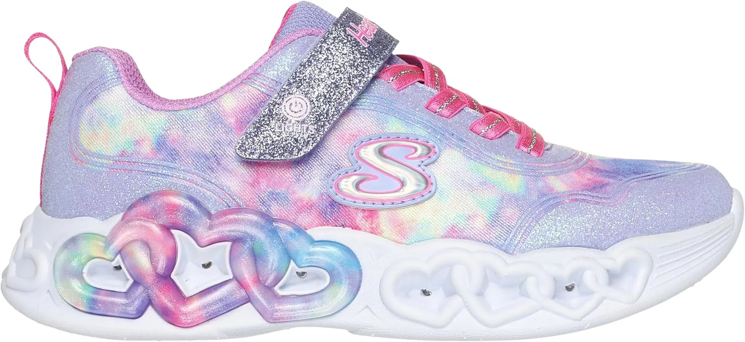 Skechers Unisex-Child Infinite Heart Lights-Color Sneaker