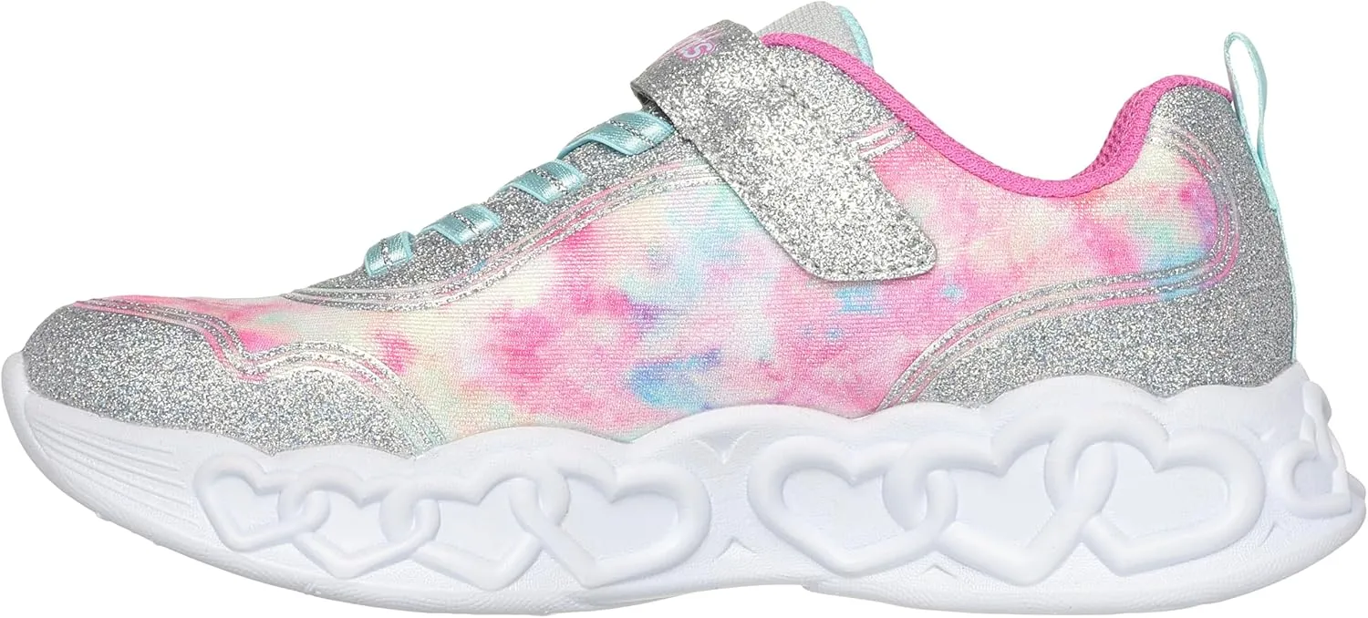 Skechers Unisex-Child Infinite Heart Lights-Color Sneaker