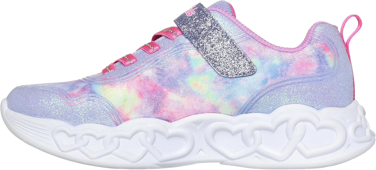 Skechers Unisex-Child Infinite Heart Lights-Color Sneaker